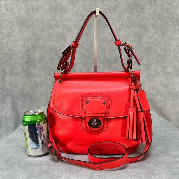 COACH Legacy Willis Re-Issue Coral Leather - Picture 1 of 9